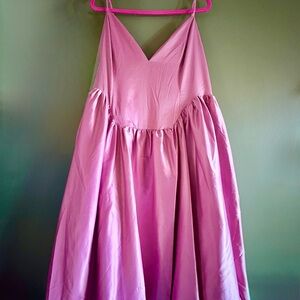 Fashion Nova Pink V-Neck Prom Dress